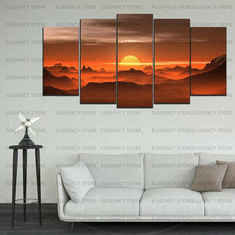 5 Split 3D Wall Frame - Digitally Printed Landscape(AJ-019)