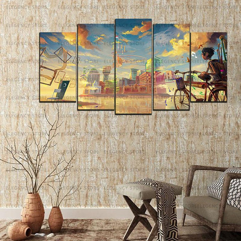 5 Split 3D Wall Frame - Digitally Printed Landscape(AJ-024)