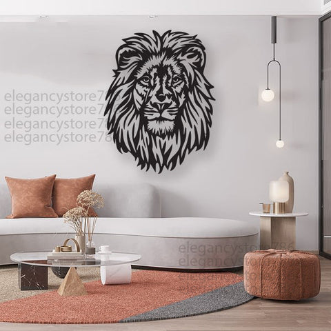 WOODEN LION WALL DECOR (ART-034)