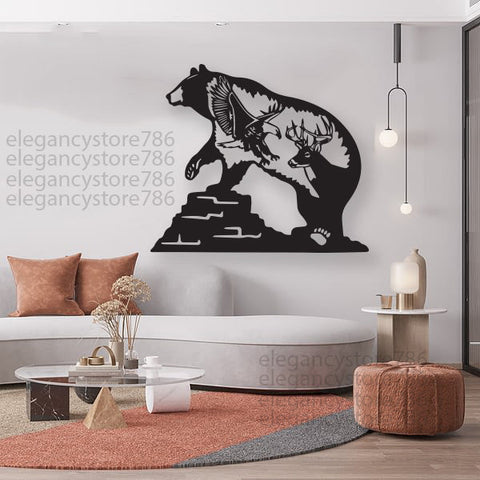 WOODEN BEAR WALL DECOR (ART-035)