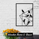 Art Series Birds on Wire Wooden Wall Art