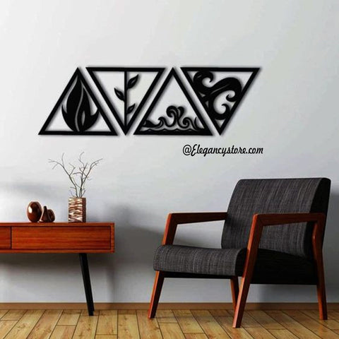 4 Pcs Triangle Style Wall Decor