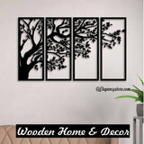 4 Pcs Tree Wooden Wall Hanging