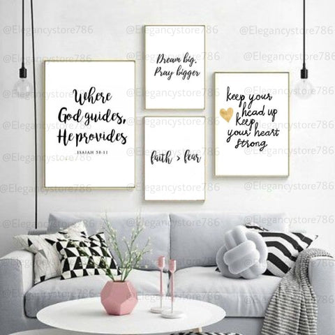 Inspiration Quotes Frame (4PCS)