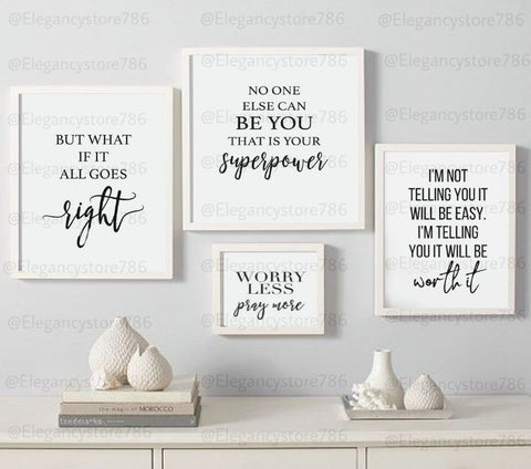 Inspiration Quotes Frame (4PCS)