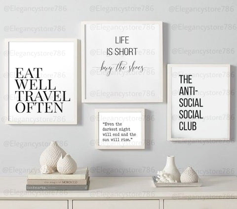 Inspiration Quotes Frame (4PCS)