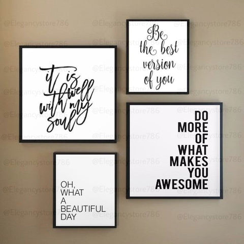 Inspiration Quotes Frame (4PCS)