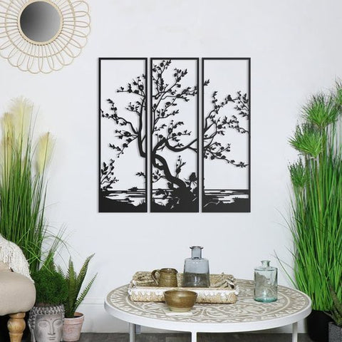 Tree of Life 3 Panels Wooden Wall Art