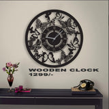 wooden wall clock