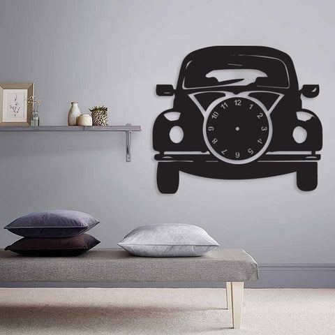 WOODEN VINTAGE CAR WITH CLOCK  (VT-001)